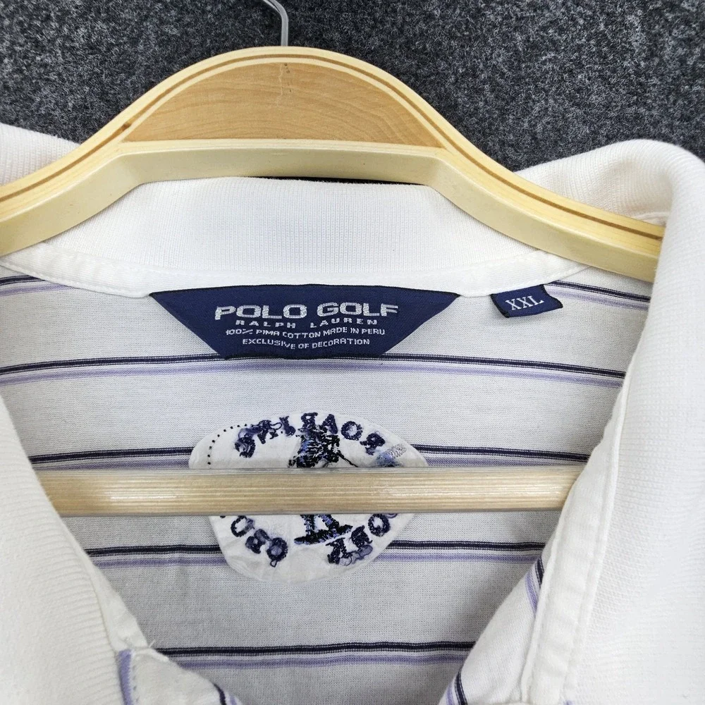 Ralph Lauren Shirt Mens XXL Polo Golf White Roaring Fork Club